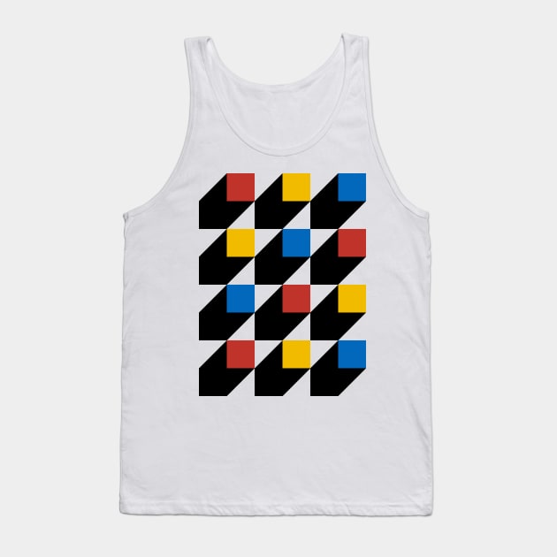 3D Squares (Bauhaus Inspired) Tank Top by n23tees